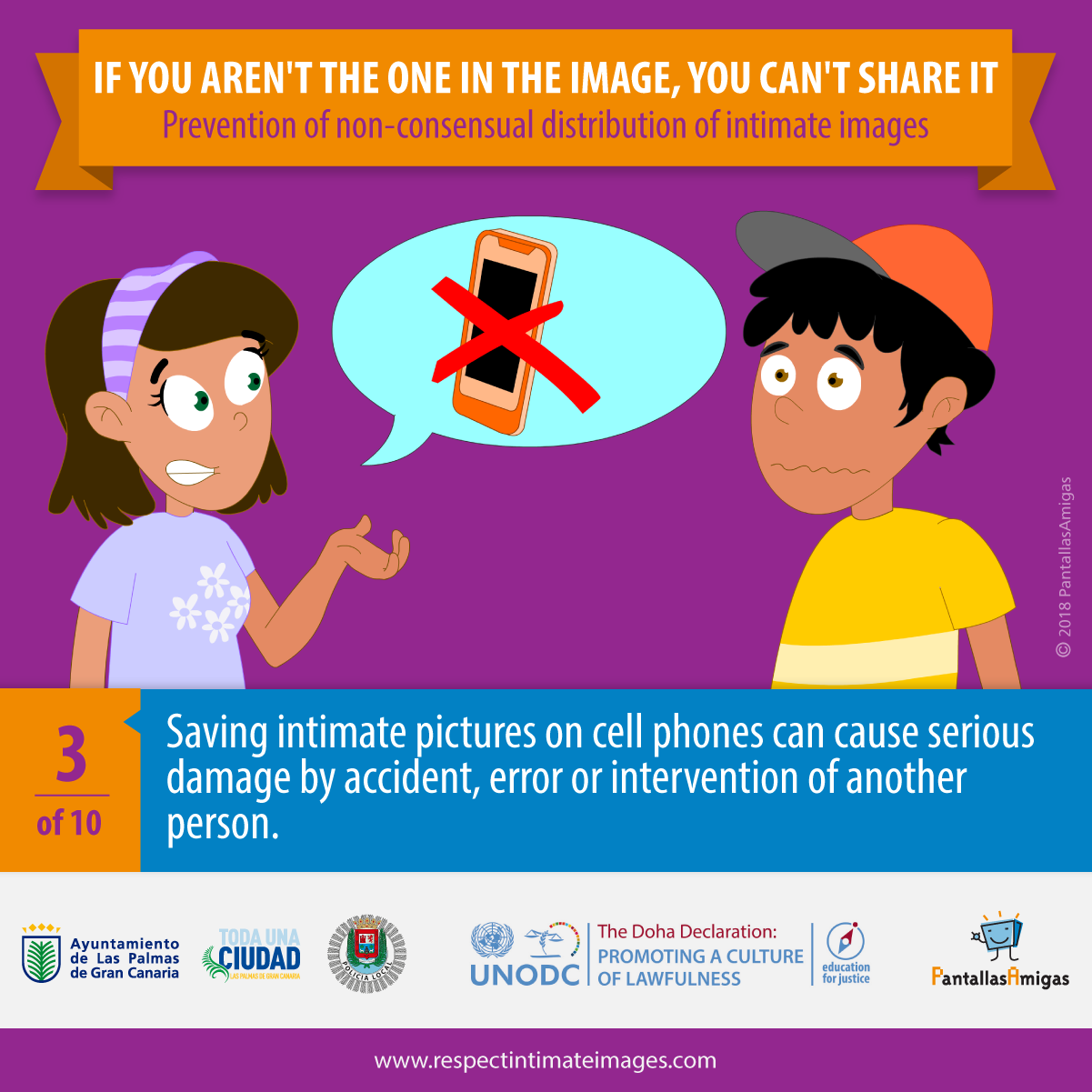 Saving intimate pictures on cell phones can cause serious damage by accident, error or intervention of another person.